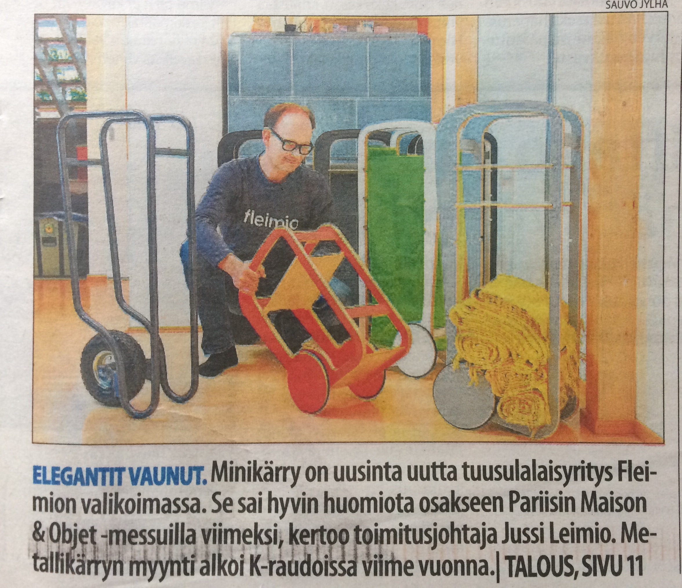 elegant fleimio trolleys / Keski-Uusimaa newspaper 24.7.2017